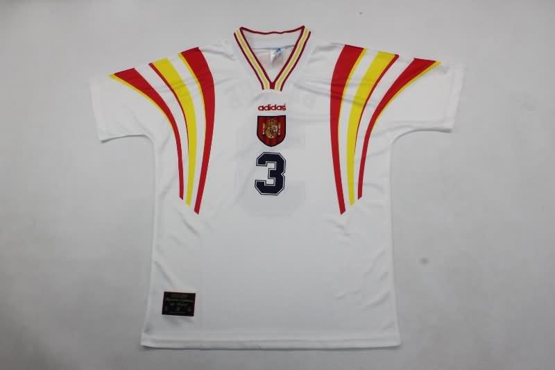 Thailand Quality(AAA) 1996 Spain Away Retro Soccer Jersey