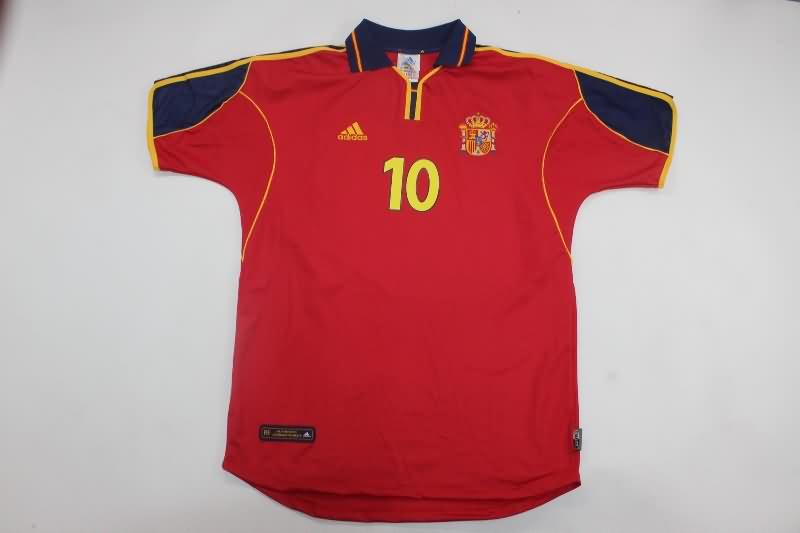 Thailand Quality(AAA) 2000 Spain Home Retro Soccer Jersey