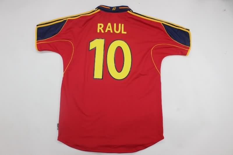 Thailand Quality(AAA) 2000 Spain Home Retro Soccer Jersey