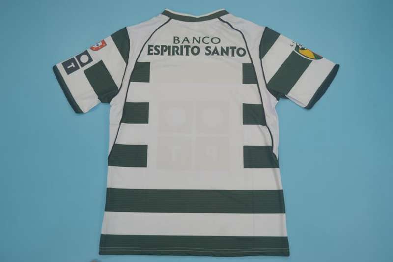 Thailand Quality(AAA) 2002/03 Sporting Lisbon Home Retro Soccer Jersey