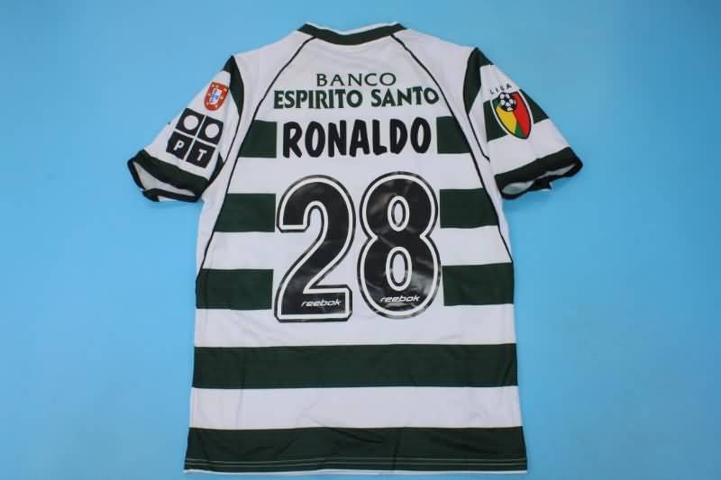 Thailand Quality(AAA) 2002/03 Sporting Lisbon Home Retro Soccer Jersey