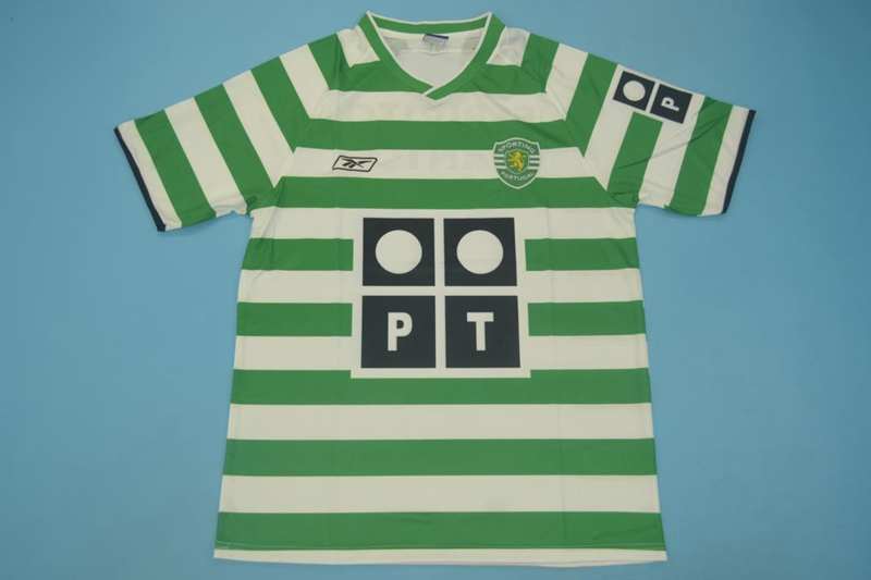 Thailand Quality(AAA) 2003/04 Sporting Lisbon Home Retro Soccer Jersey