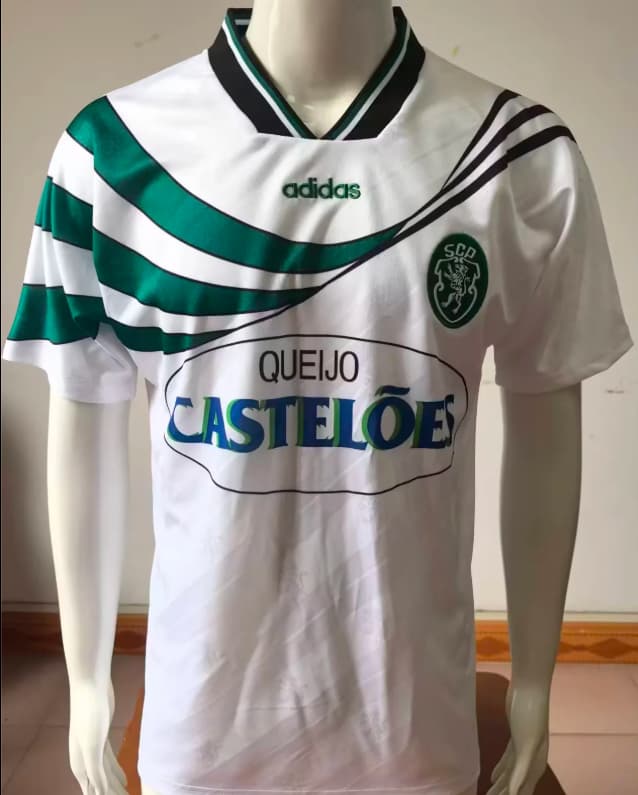 Thailand Quality(AAA) 1994/95 Sporting Lisbon Away Retro Soccer Jersey Thailand Quality(AAA) 1994/95 Sporting Lisbon Away Retro Soccer Jersey