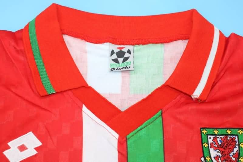 Thailand Quality(AAA) 1996/98 Wales Home Retro Soccer Jersey