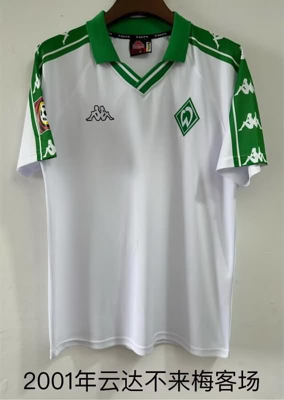 Thailand Quality(AAA) 2001/02 Werder Bremen Away Retro Soccer Jersey