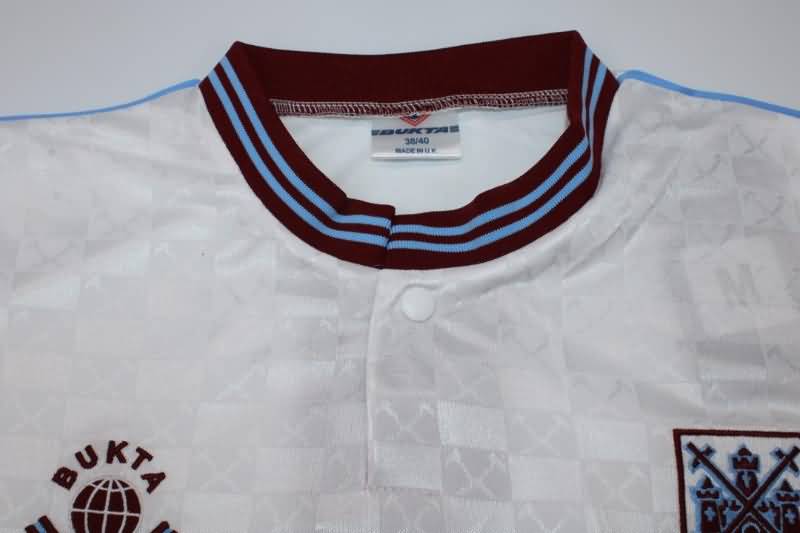 Thailand Quality(AAA) 1989/90 West Ham Away Retro Soccer Jersey
