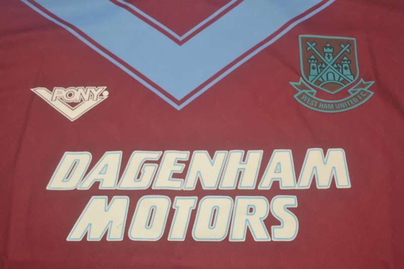 Thailand Quality(AAA) 1993/95 West Ham Home Retro Soccer Jersey
