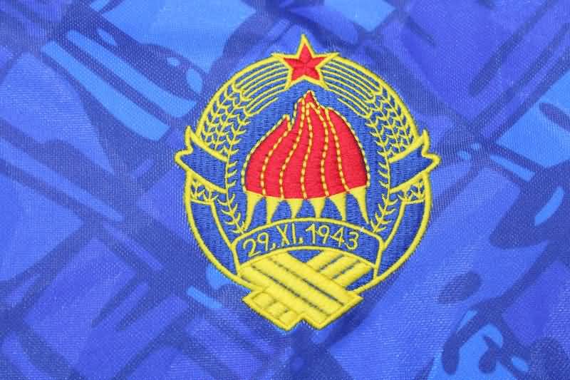 Thailand Quality(AAA) 1992 Yugoslavia Wolves Home Retro Soccer Jersey