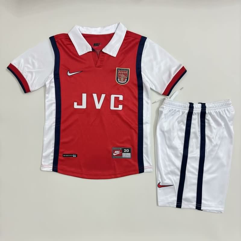 1998/99 Arsenal Home Kids Soccer Jersey And Shorts