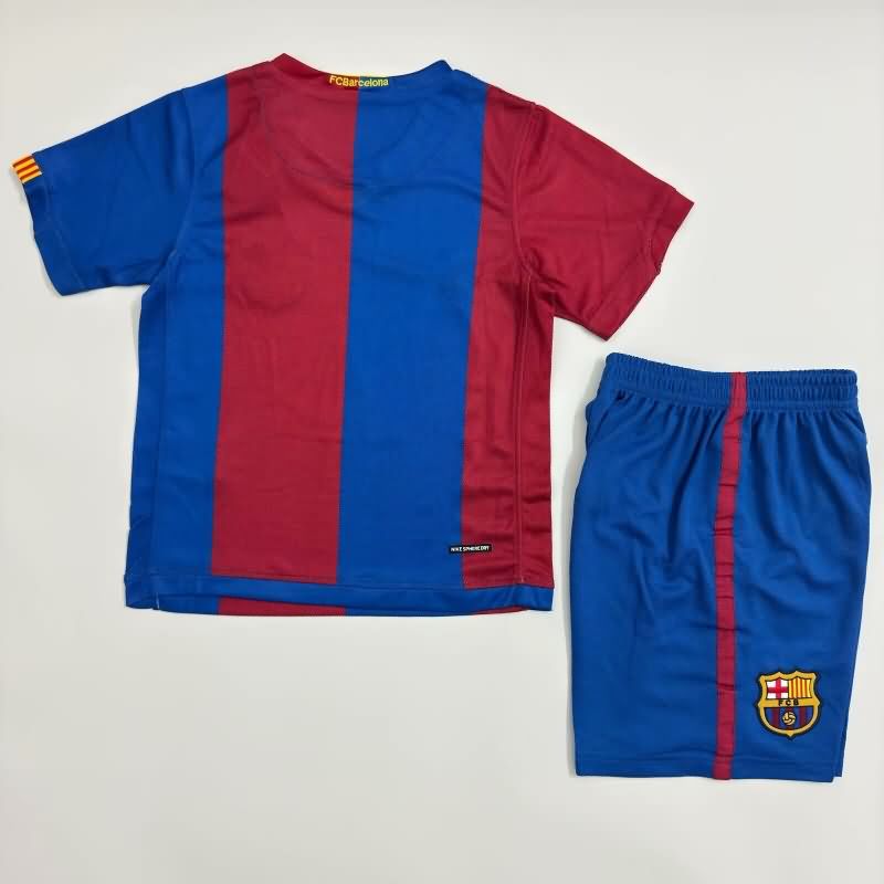 2006/07 Barcelona Home Kids Soccer Jersey And Shorts