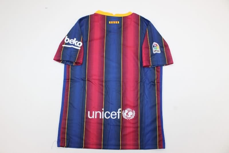 2020/21 Barcelona Home Kids Soccer Jersey And Shorts