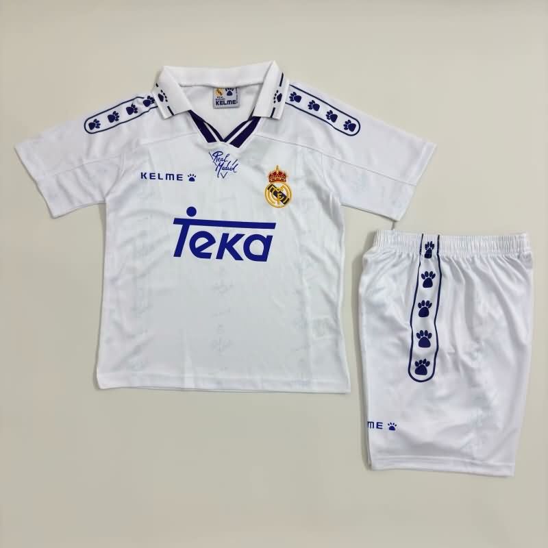 1994/96 Real Madrid Home Kids Soccer Jersey And Shorts